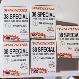 Winchester 130gr FMJ 38 Special 38Spl 500rds